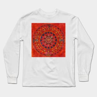 Widder Horoskop Mandala Produkte Long Sleeve T-Shirt